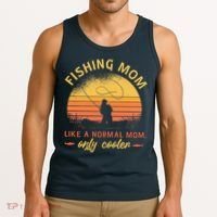 Fishing Mom Like A Normal Mom Only Cooler Tank Top thumb 3