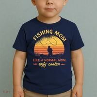Fishing Mom Like A Normal Mom Only Cooler Toddler T-Shirt thumb 2