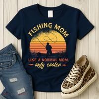 Fishing Mom Like A Normal Mom Only Cooler Women's T-Shirt thumb 3