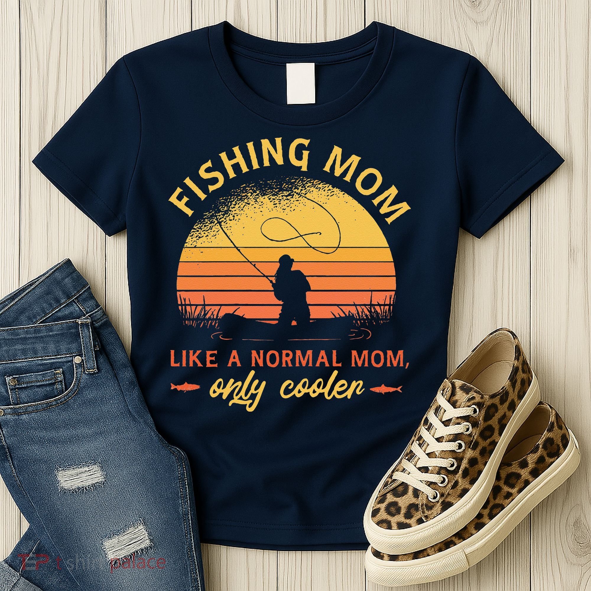 Fishing Mom Like A Normal Mom Only Cooler Women's T-Shirt