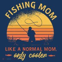 Fishing Mom Like A Normal Mom Only Cooler Kids Long Sleeve Shirt thumb 2