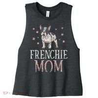 Frenchie Mom Lover Owner French Bulldog Mother Mommy Mama Women's Racerback Cropped Tank thumb 0