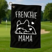Frenchie Mama Love Golf Towel thumb 1