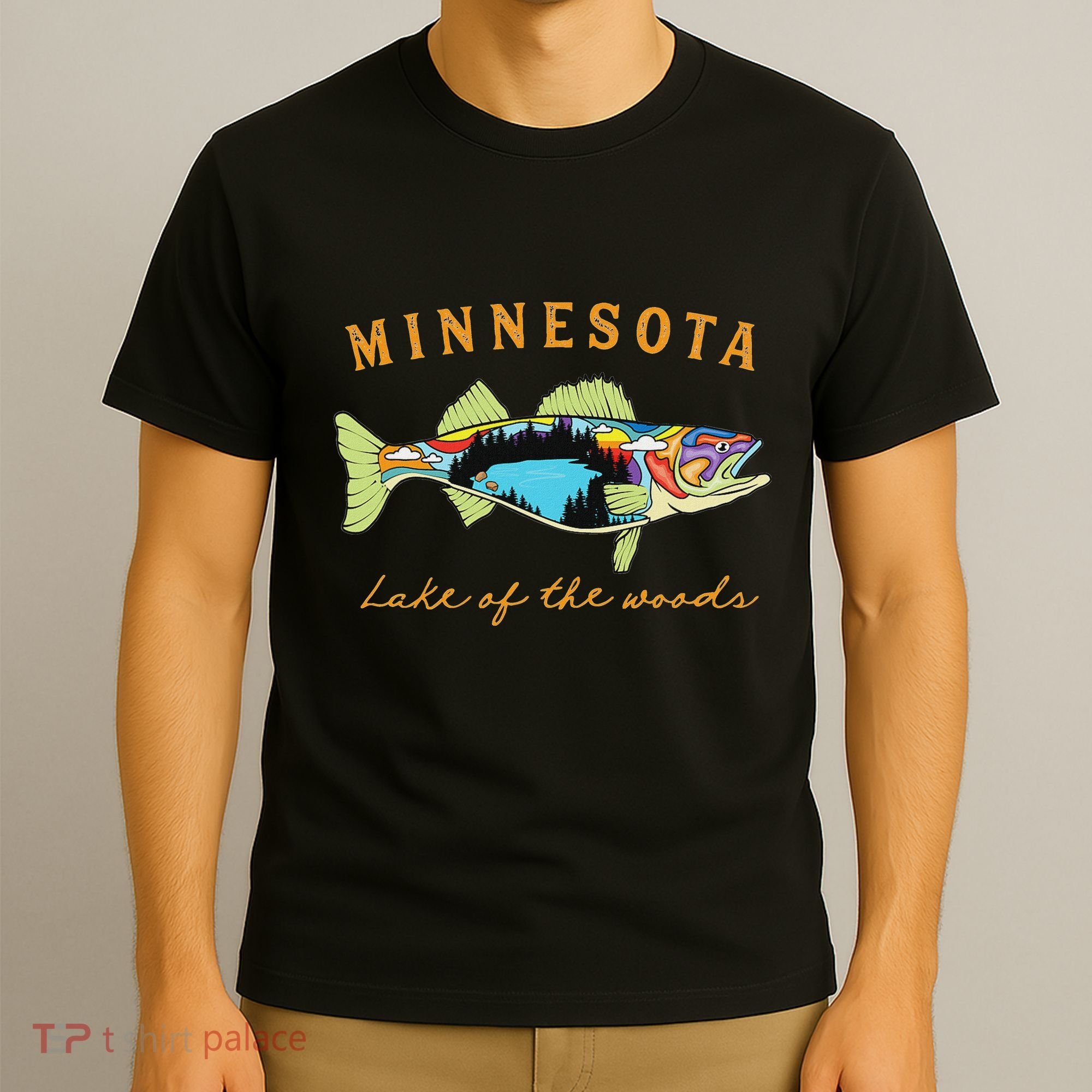 Fisherman Minnesota Lake Of The Woods Fisher Walleye Fishing T-Shirt