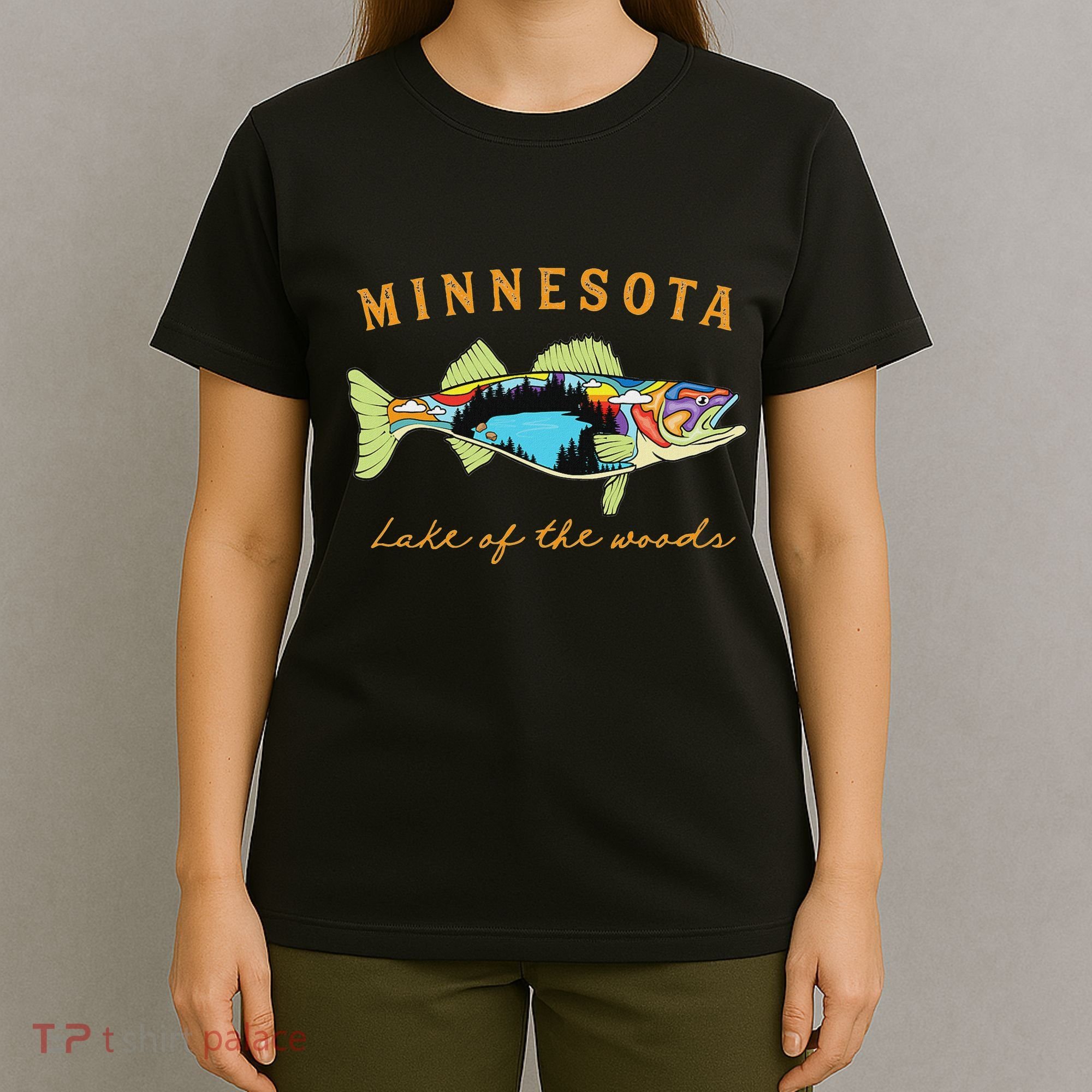 Fisherman Minnesota Lake Of The Woods Fisher Walleye Fishing T-Shirt