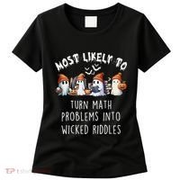 Funny Most Likely To Turn Math Problems Into Wicked Riddles Women's T-Shirt thumb 0