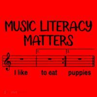 Funny Music Literacy Matters I Like To Eat Puppies Santa Hat thumb 1