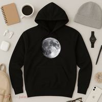 Full Moon Luna Astronomy Space Galaxy Stars Hoodie thumb 3