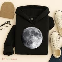 Full Moon Luna Astronomy Space Galaxy Stars Hoodie thumb 4