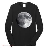 Full Moon Luna Astronomy Space Galaxy Stars Long Sleeve Shirt thumb 0
