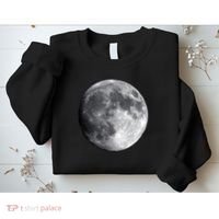 Full Moon Luna Astronomy Space Galaxy Stars Sweatshirt thumb 2