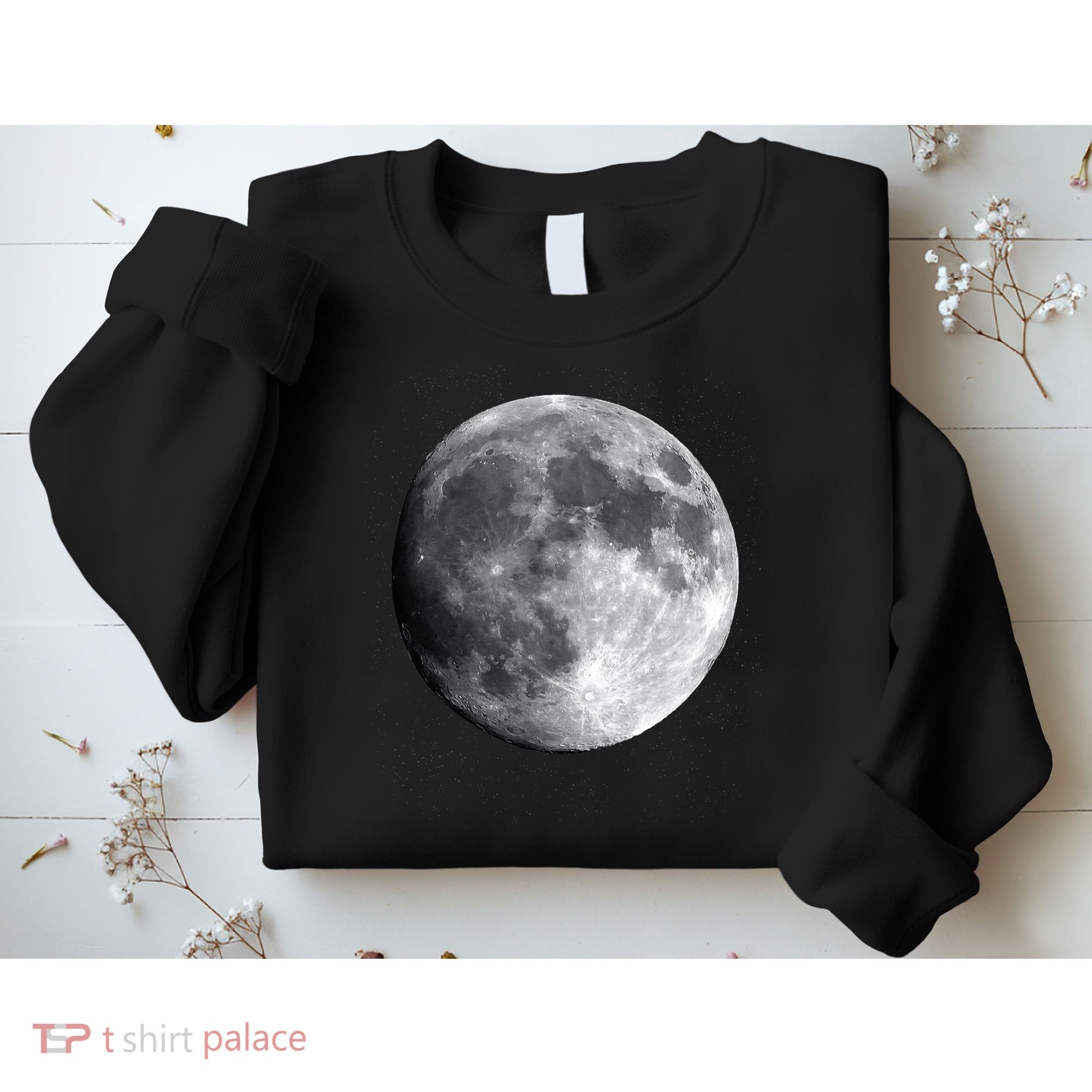 Full Moon Luna Astronomy Space Galaxy Stars Sweatshirt