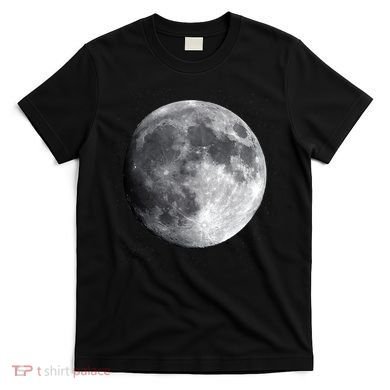 Full Moon Luna Astronomy Space Galaxy Stars T-Shirt