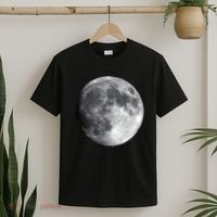 Full Moon Luna Astronomy Space Galaxy Stars T-Shirt thumb 2