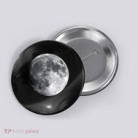 Full Moon Luna Astronomy Space Galaxy Stars Button thumb 0