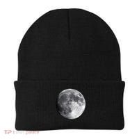 Full Moon Luna Astronomy Space Galaxy Stars Beanie thumb 0