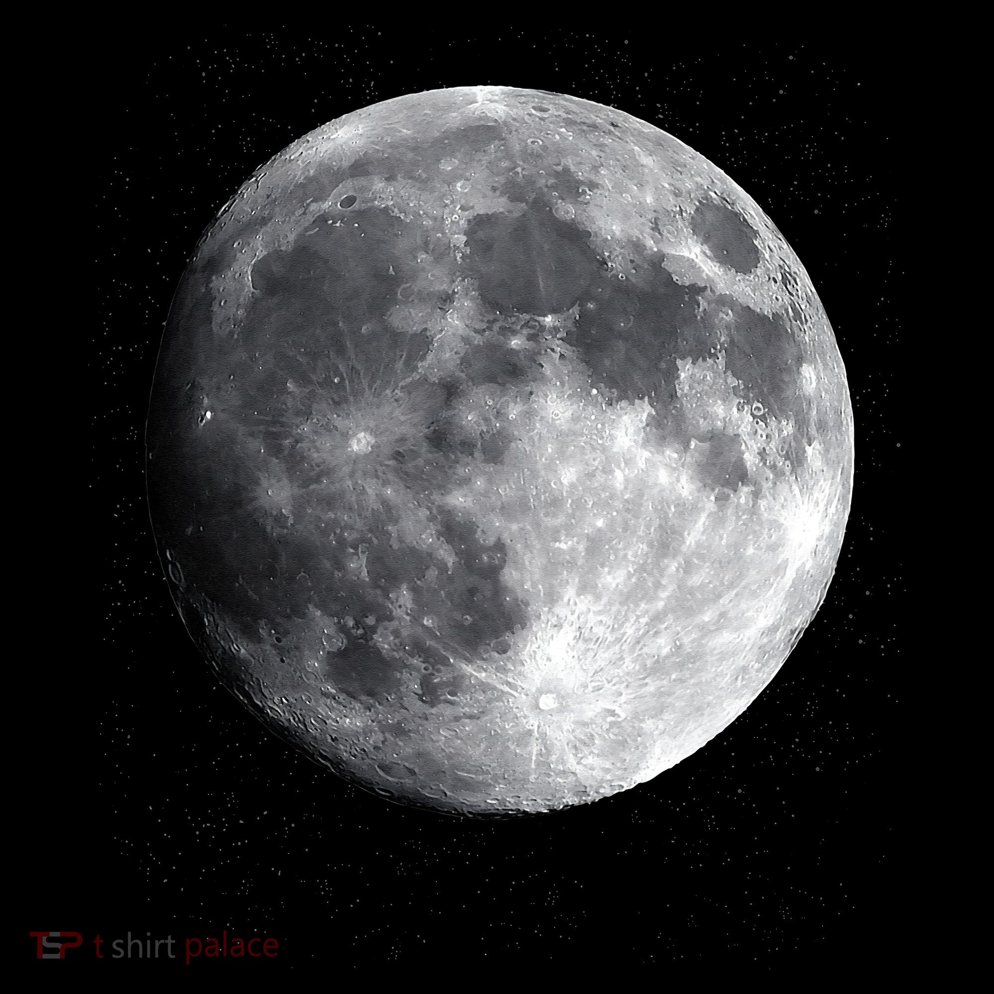 Full Moon Luna Astronomy Space Galaxy Stars Mousepad