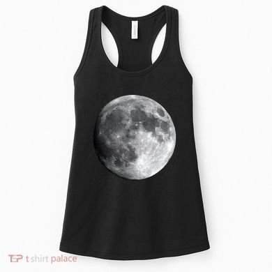 Full Moon Luna Astronomy Space Galaxy Stars Women's Tank Top