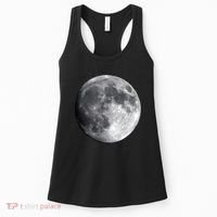 Full Moon Luna Astronomy Space Galaxy Stars Women's Tank Top thumb 0