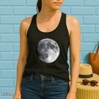 Full Moon Luna Astronomy Space Galaxy Stars Women's Tank Top thumb 2