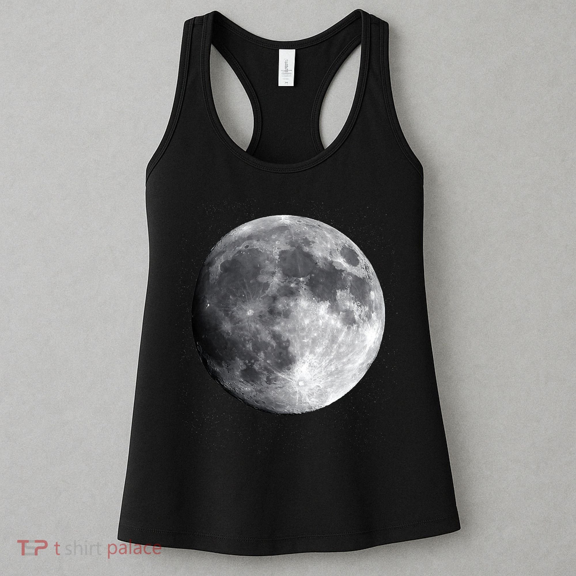 Full Moon Luna Astronomy Space Galaxy Stars Women's Tank Top
