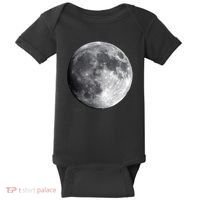 Full Moon Luna Astronomy Space Galaxy Stars Baby Bodysuit thumb 0