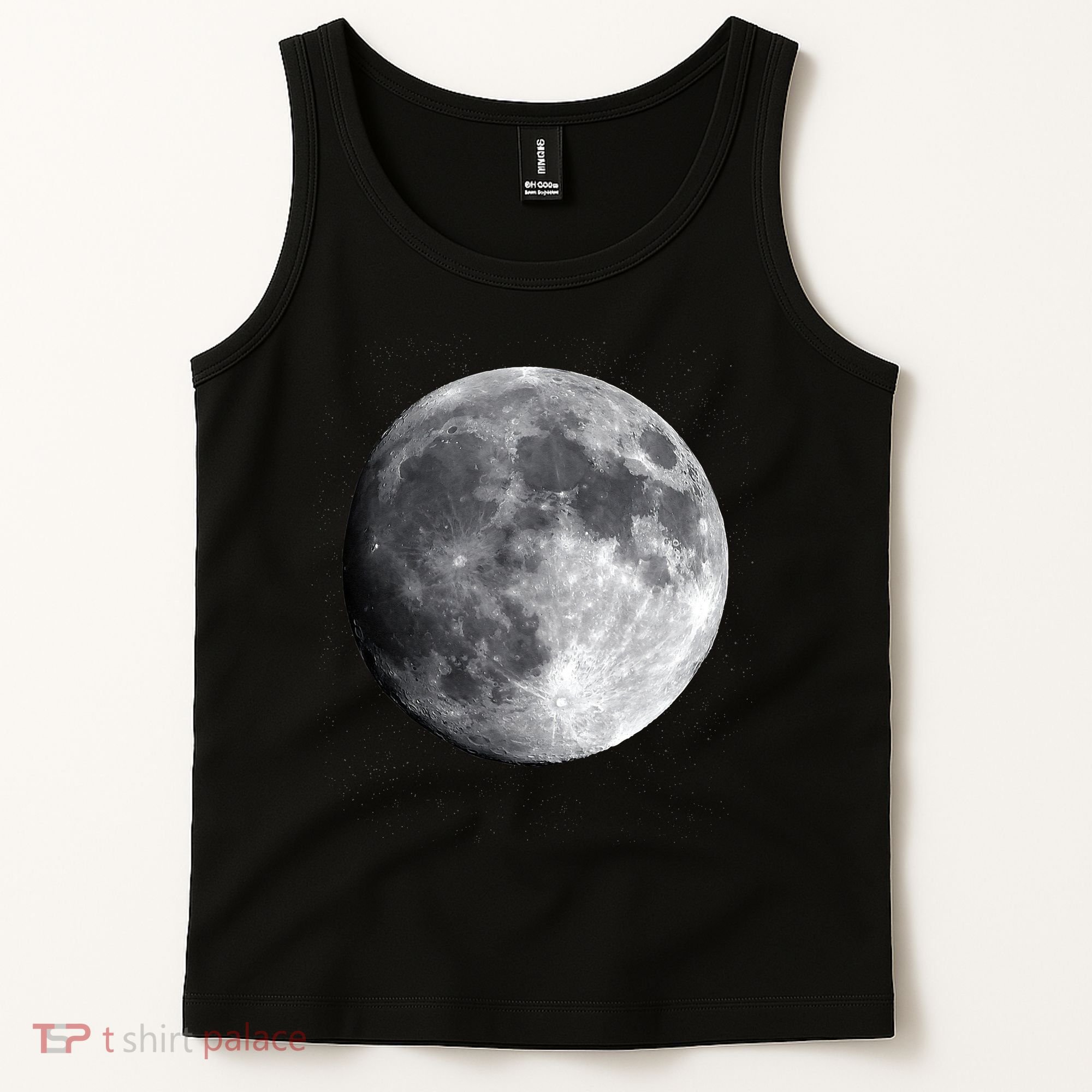 Full Moon Luna Astronomy Space Galaxy Stars Tank Top