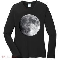 Full Moon Luna Astronomy Space Galaxy Stars Women's Long Sleeve Shirt thumb 0
