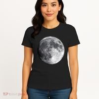 Full Moon Luna Astronomy Space Galaxy Stars Women's T-Shirt thumb 4