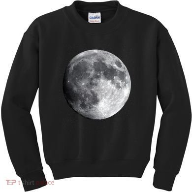 Full Moon Luna Astronomy Space Galaxy Stars Kids Sweatshirt