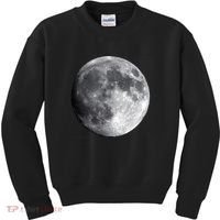 Full Moon Luna Astronomy Space Galaxy Stars Kids Sweatshirt thumb 0
