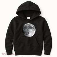 Full Moon Luna Astronomy Space Galaxy Stars Kids Hoodie thumb 0
