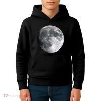 Full Moon Luna Astronomy Space Galaxy Stars Kids Hoodie thumb 4