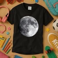 Full Moon Luna Astronomy Space Galaxy Stars Kids T-Shirt thumb 3