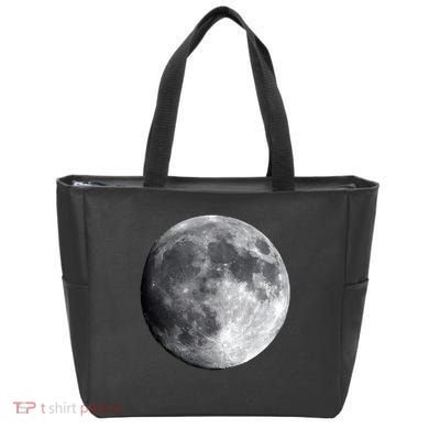 Full Moon Luna Astronomy Space Galaxy Stars Tote Bag