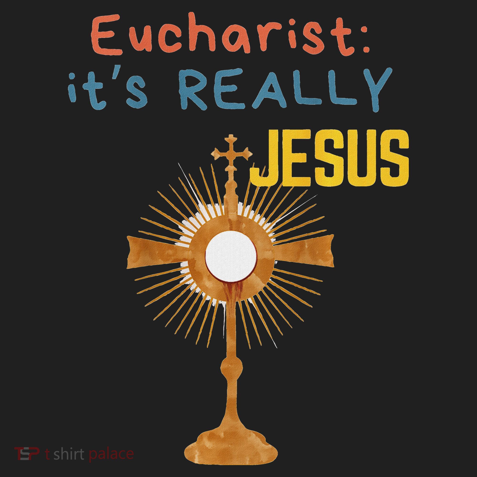 Front My Lord Monstrance Back Eucharist ItS Really Jesus Urban Oversized Heavyweight T-Shirt