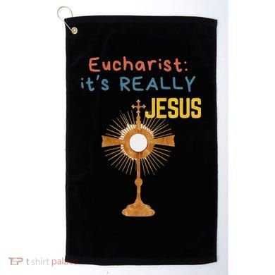 Front My Lord Monstrance Back Eucharist ItS Really Jesus Golf Towel