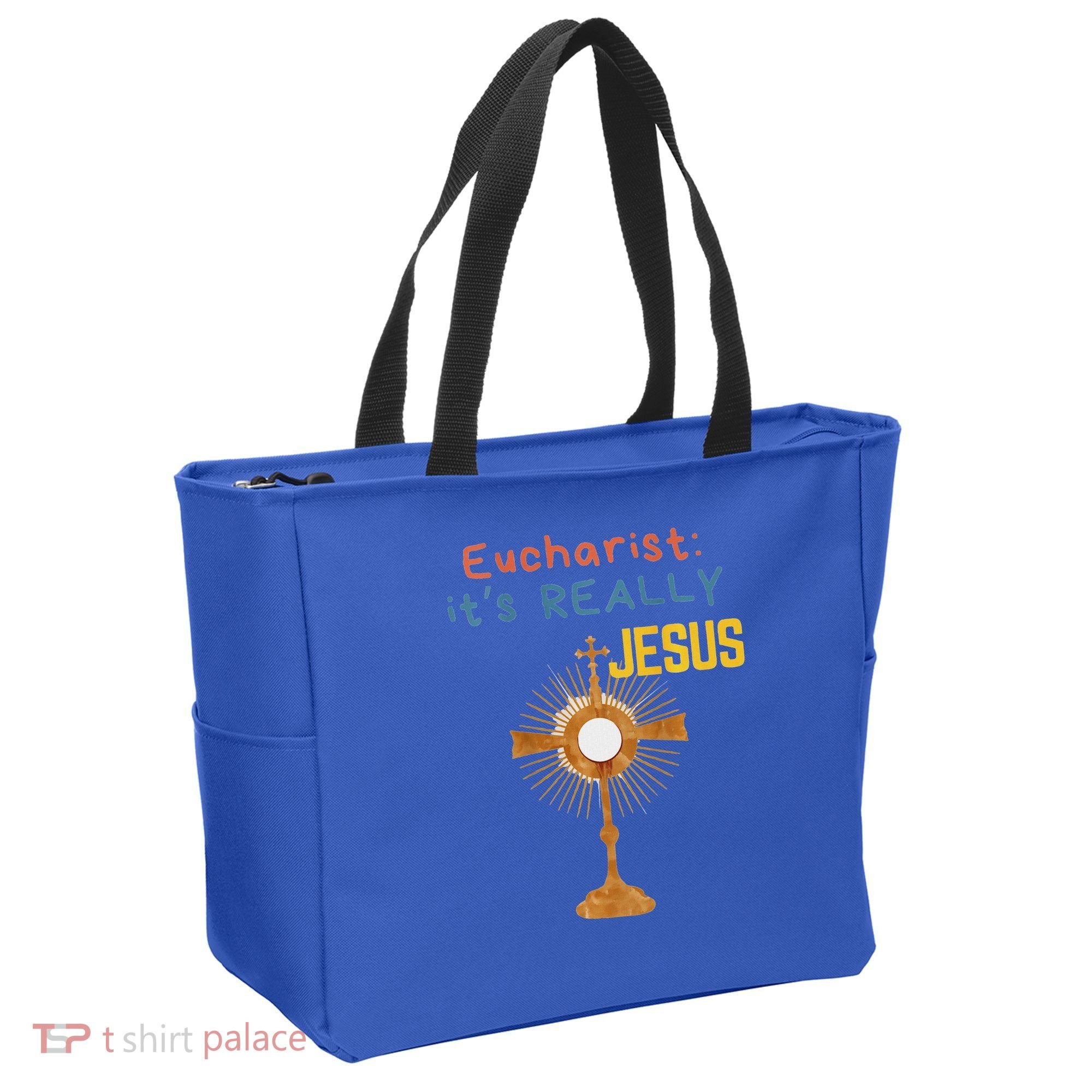 Front My Lord Monstrance Back Eucharist ItS Really Jesus Tote Bag