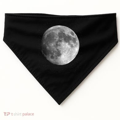 Full Moon Luna Astronomy Space Galaxy Stars USA-Made Doggie Bandana