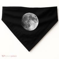 Full Moon Luna Astronomy Space Galaxy Stars USA-Made Doggie Bandana thumb 0