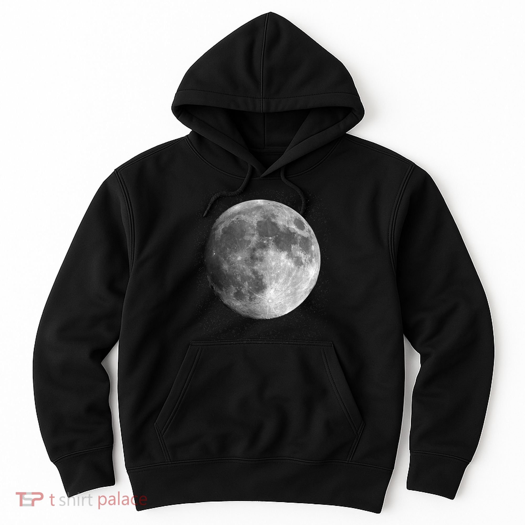 Full Moon Luna Astronomy Space Galaxy Stars Hoodie