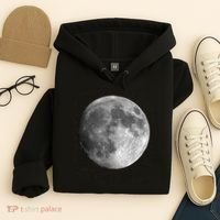 Full Moon Luna Astronomy Space Galaxy Stars Hoodie thumb 4