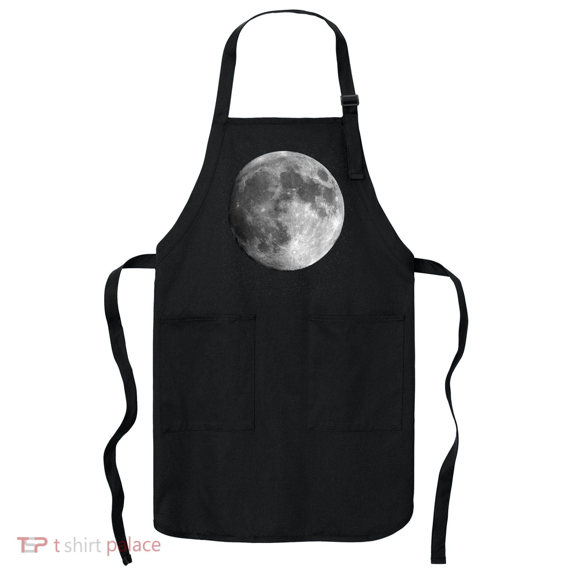 Full Moon Luna Astronomy Space Galaxy Stars Apron