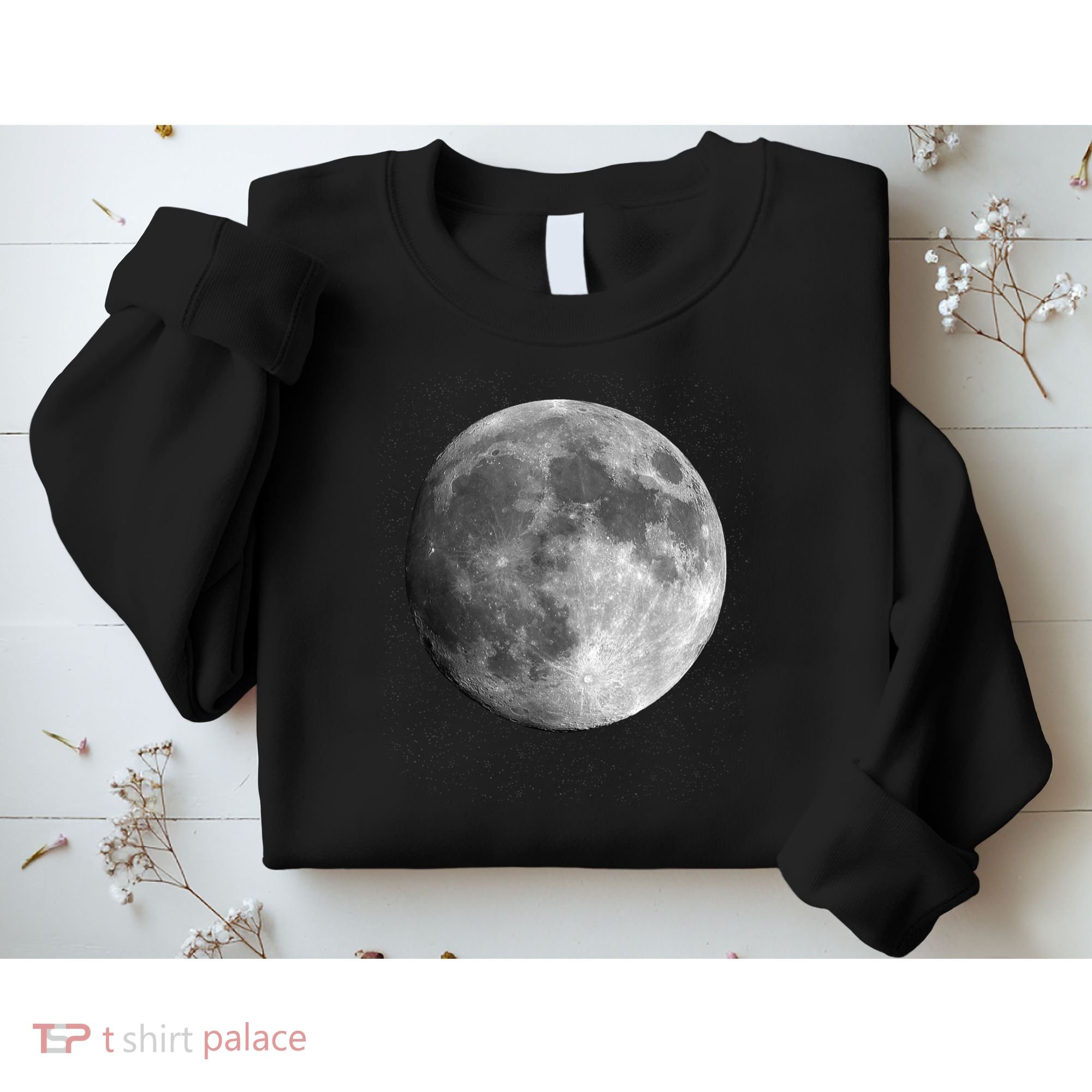 Full Moon Luna Astronomy Space Galaxy Stars Sweatshirt