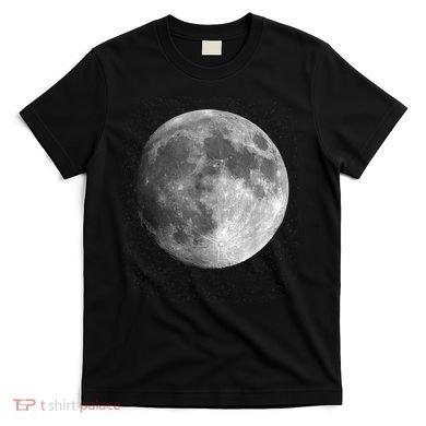 Full Moon Luna Astronomy Space Galaxy Stars T-Shirt