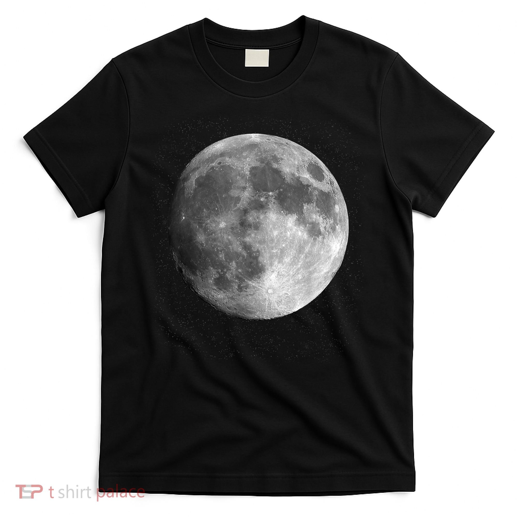 Full Moon Luna Astronomy Space Galaxy Stars T-Shirt