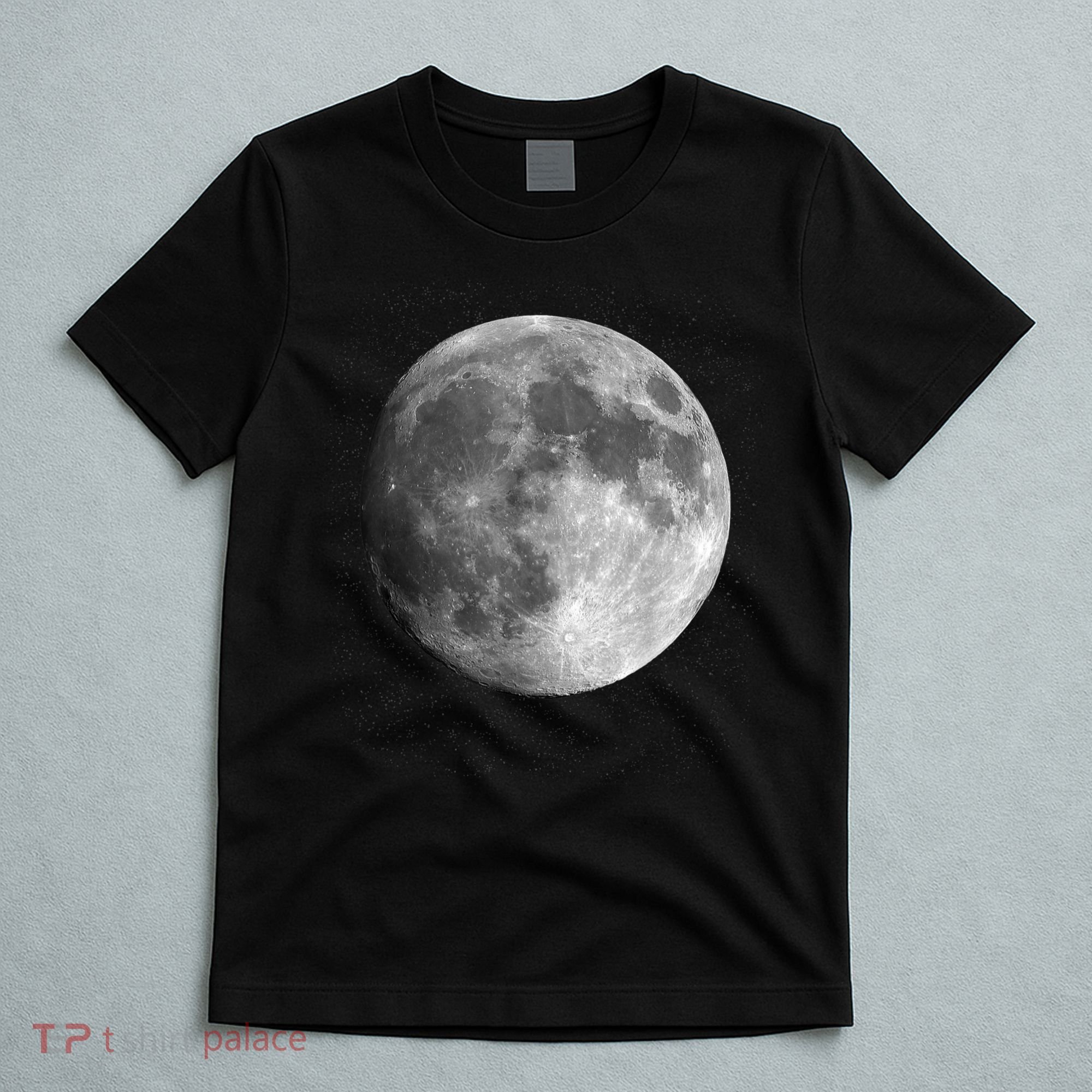 Full Moon Luna Astronomy Space Galaxy Stars T-Shirt