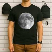 Full Moon Luna Astronomy Space Galaxy Stars T-Shirt thumb 6