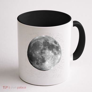 Full Moon Luna Astronomy Space Galaxy Stars Coffee Mug back