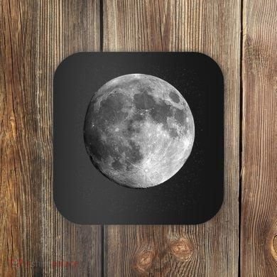 Full Moon Luna Astronomy Space Galaxy Stars Coaster